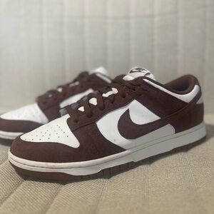 Nike Dunk Low - White & Brown Suede